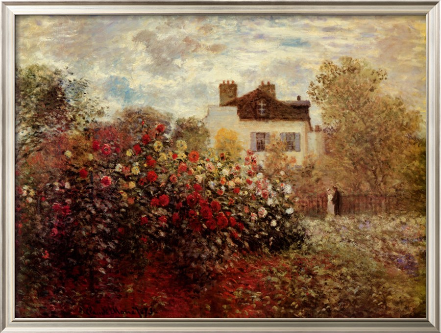 The Artists Garden At Argenteuil-Claude Monet Painting